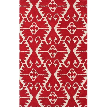 SAFAVIEH 4 x 6 ft. Small Rectangle Contemporary Wyndham Red and Ivory Hand Tufted Rug WYD323R-4